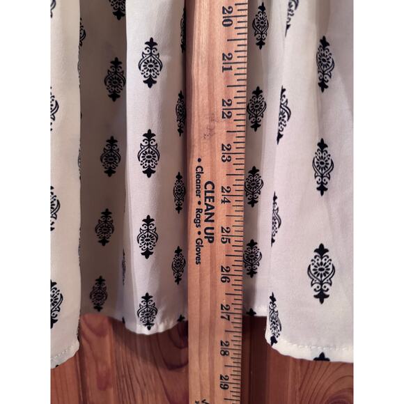 Rewind L Regency core peplem blouse white black whimsicore lace accents - Picture 6 of 6